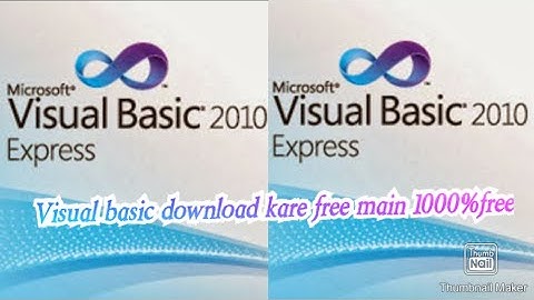 How to download and install visual basic in any windows is for free