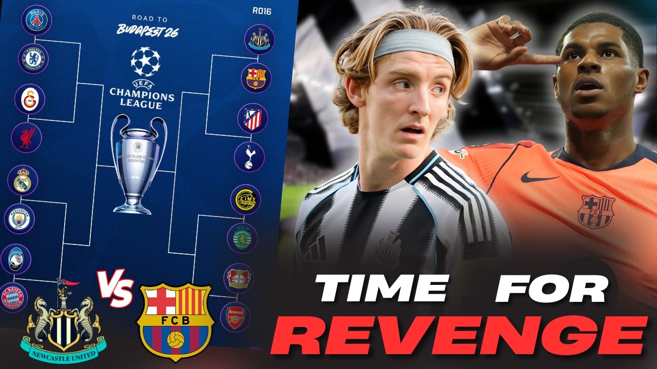 NEWCASTLE vs BARCELONA IS REAL! ⚫⚪ vs 🔵🔴 CHAMPIONS LEAGUE DRAW I WANTED. Repeat or Revenge? 🤯💥