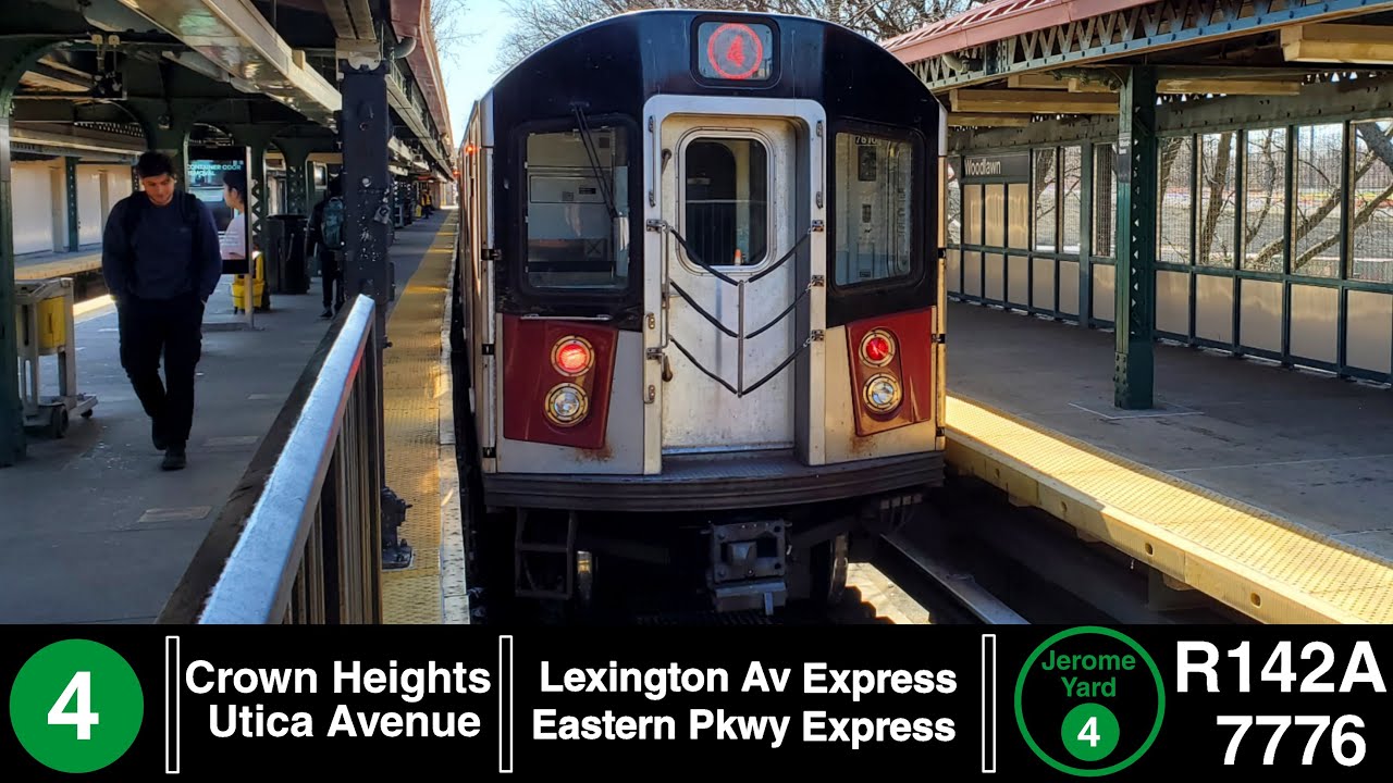 NYCT Crown HeightsUtica Avenue Bound 19992005 Kawasaki R142A 7776