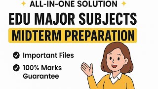 EDU 101, 401, 410 & 516 Midterm Preparation, | 100% Marks Guarantee | #midtermexams 