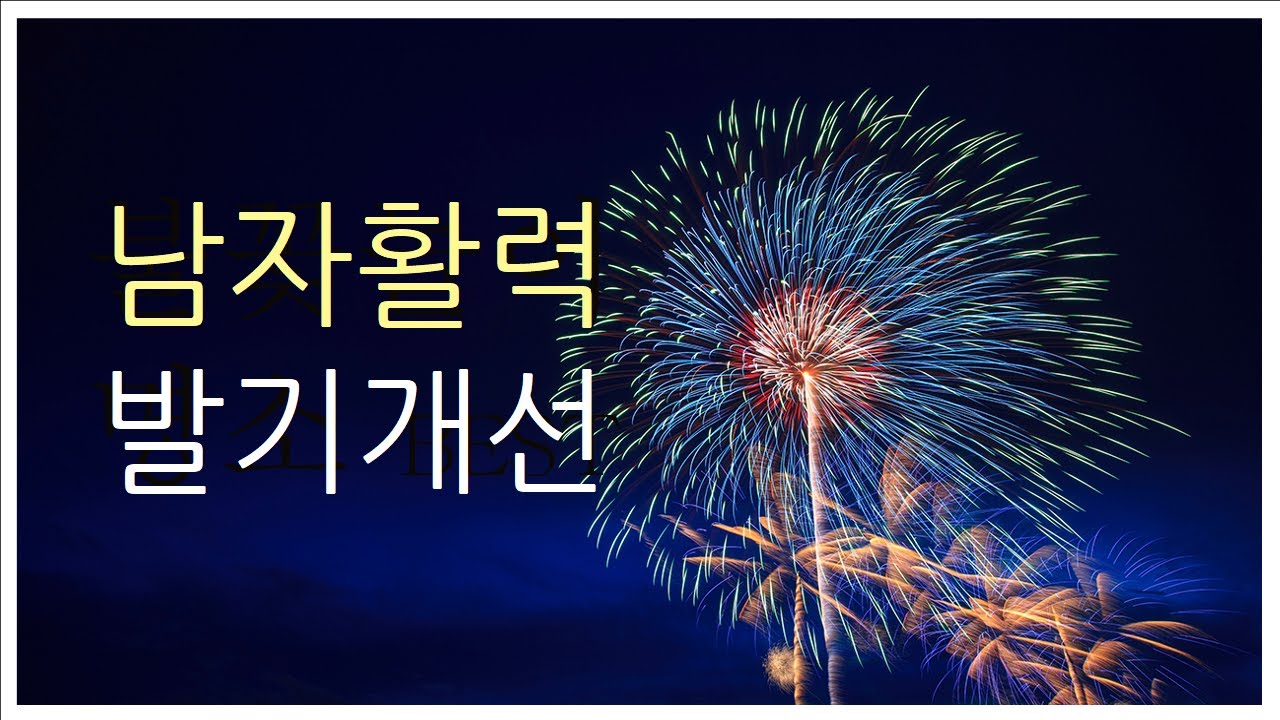 남자 활력 발기력 개선