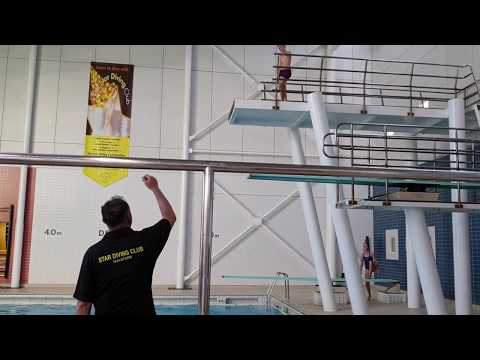 Diving from 5 meters platform at Guildford Spectrum