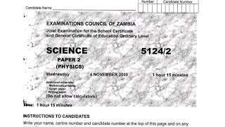 Science Paper 1 - Physics Exam Revisions Part 2 (2009 paper)