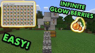 SIMPLE 1.20 AUTOMATIC GLOW BERRY FARM TUTORIAL in Minecraft Bedrock (MCPE/Xbox/PS4/Switch/Windows10)