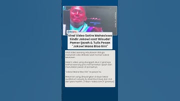Viral Video Mahasiswa Berani Sindir Jokowi saat Wisuda, Pamer Ijazah: Jokowi Mana Bisa Gini