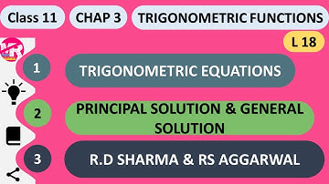 HOW TO SOLVE TRIGONOMETRIC EQUATIONS | EXTRA QUESTION FROM R.D SHARMA & RS SHARMA | L 18