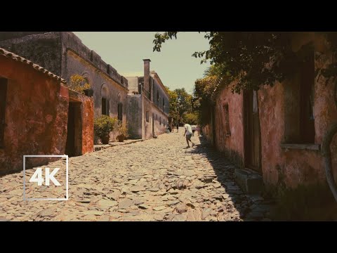 Walking tour in Colonia de Sacramento, Uruguay | Sounds for sleep, 4K