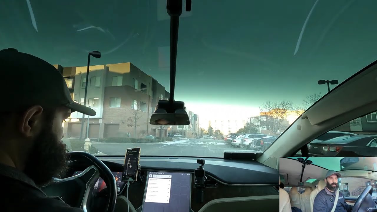 Full Self Driving Supervised Tesla Model X Drives Passenger To Destination