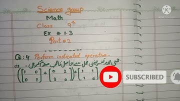 Class 9th Science group Math/Class 9th chapter 1 exercise 1.3 (Part 2)Science group Math/ptb