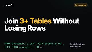 Details SQL Joins with 3 or More Tables: Join Paths, LEFT + INNER Pitfall, Multi-Column ON (PostgreSQL) Update