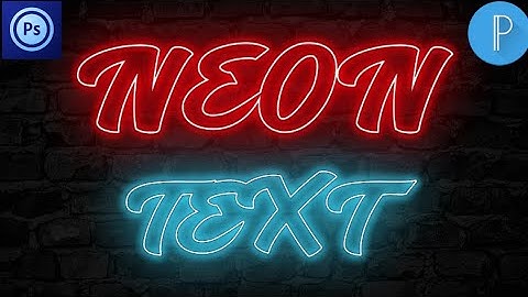 NEON TEXT TUTORIALS/ PS TOUCH / NEON EFFECT