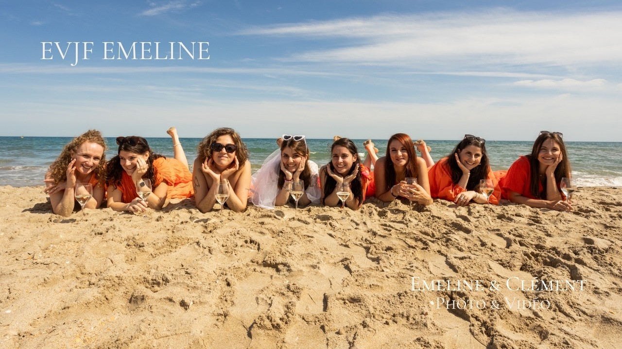 Séance photo EVJF à Sète entre copines sur la plage