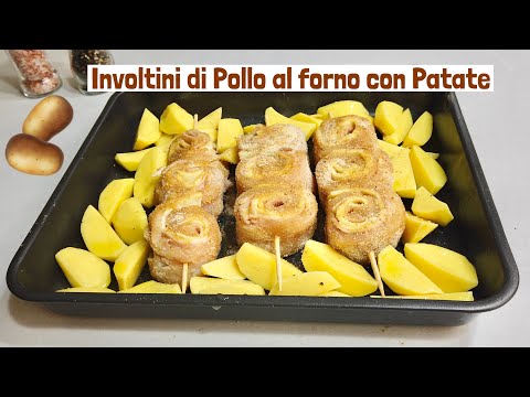 Video: Involtini Di Pollo Croccanti Con Insalata Di Patate E Pomodori Al Forno