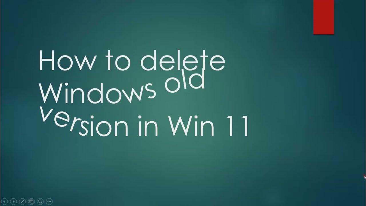 how-to-delete-windows-old-version-in-win-11-youtube