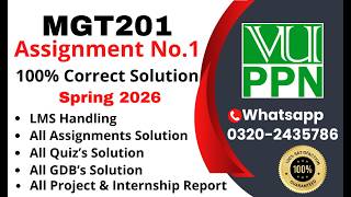 MGT201 Assignment 1 100% Correct Solution Spring 2026 MGT201 Assignment 1  Solution 2026 #mgt201