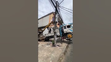 Successfully Unloading Pile Boring Machinery #shorts #DIY #pilefoundation