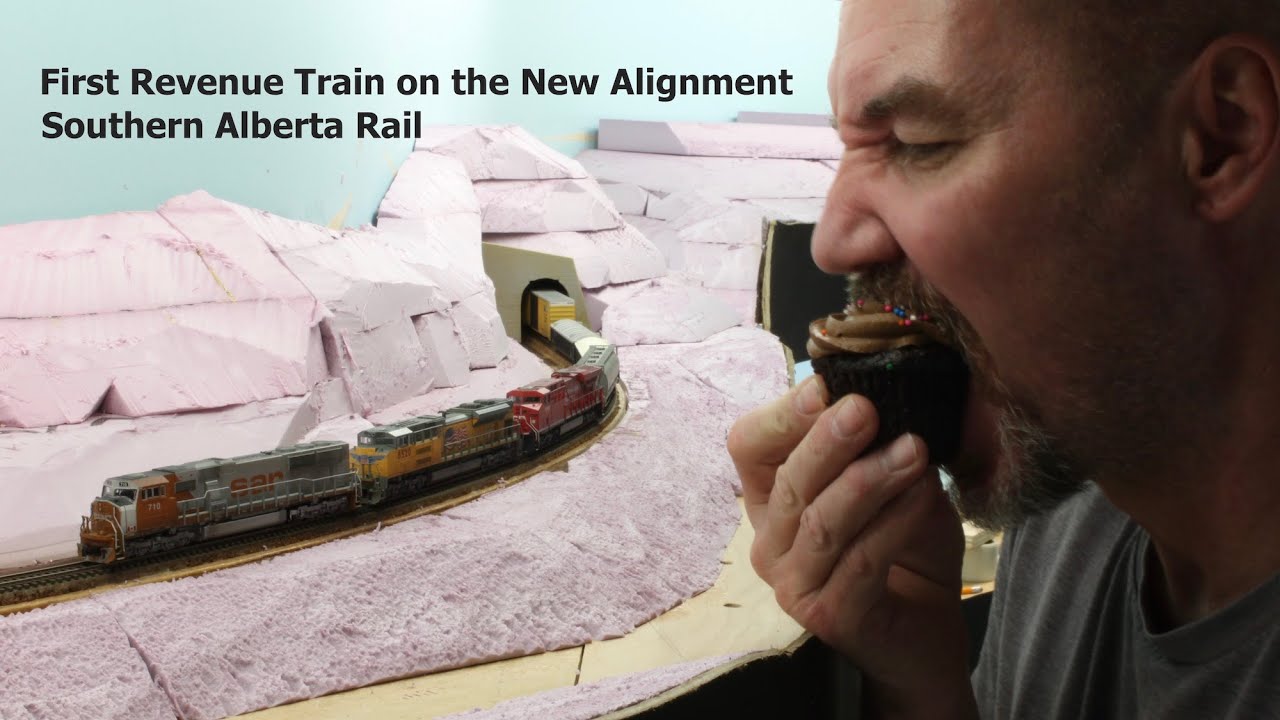First Train on the New Track - Southern Alberta Rail