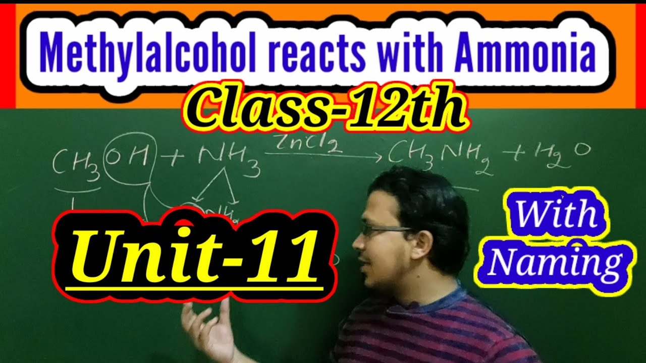 Methylalcohol reats with Ammonia II methyl alcohol into methylamine