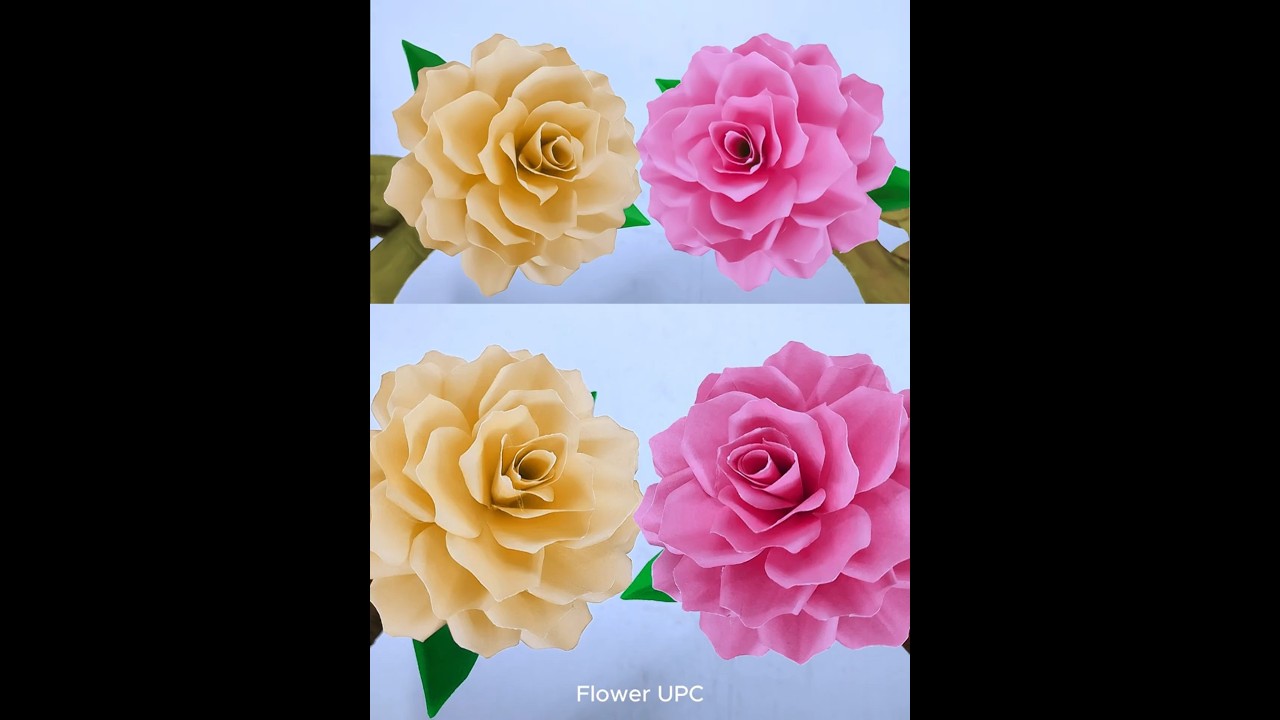 DIY Paper Rose Flower Making |  Easy Origami Paper Flowers | 