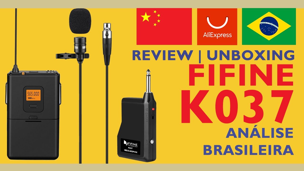 Review Microfone Sem Fio Fifine K037 unboxing review k037 