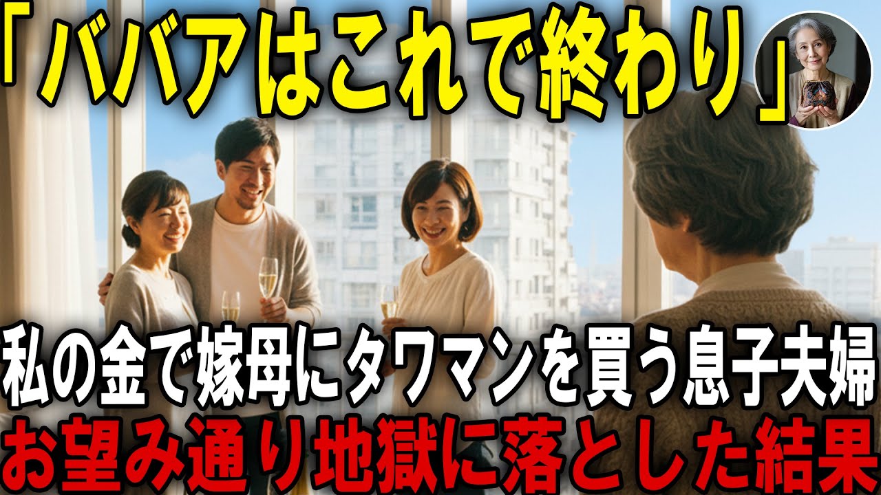 私が援助した6000万で勝手に嫁母にタワマンを購入し、私を家から追い出す息子夫婦。諦めかけていたその時、ある人物がやってきて…