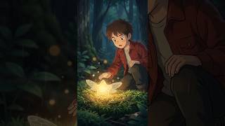 ⛈️✨🤫He found something glowing in the woods... the boy and the Fallen Star 🌟👦❤️ #shorts #youtube
