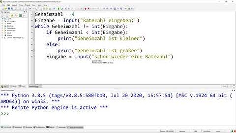 Ratespiel - Programmierung mit Python