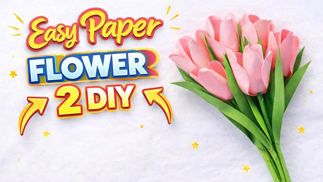 DIY Paper Flowers 🌸 | 2 Easy Paper Flower Ideas in One Video | 