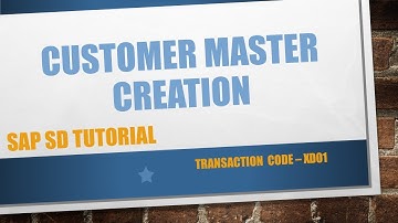 How to create customer master in SAP ECC