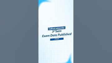 Calicut University 3rd Sem FYUGP Exam Date Published #calicutuniversity #3rdsemexam