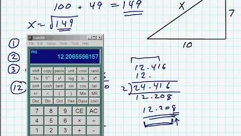Using the Pythagorean Theorem: Square Roots