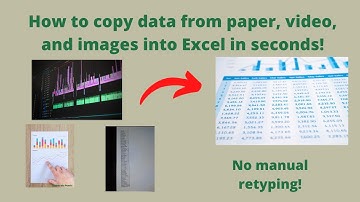 How to copy/import data from print, paper, images, or video into Excel
