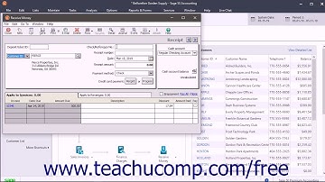 Sage 50 2018 Tutorial The Receive Money Window Sage Training