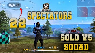 22 Spectators Double Sniper Solo Vs Squad Full Gameplay Raneeth Ff
