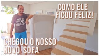 CHEGOU O NOSSO SOFÁ | E A COR DELE? | ELE FICOU ASSIM | FINALIZAMOS ATÉ AQUI | Viviane Magalhães