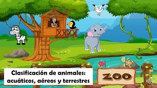 Clasificación de animales: acuáticos, aéreos y terrestres