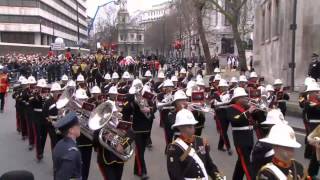 Thatcher funeral cortege leaves St Clement Danes