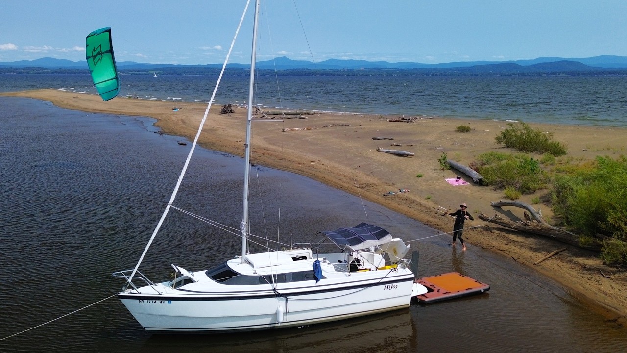 Beached Boat to Kiteboarding!