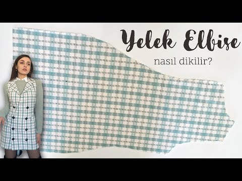 BLAZER YAKALI YELEK ELBİSE DİKİMİ | Damla Toral