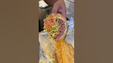 The ITALIAN HOAGIE from Fedoroff’s in Williamsburg, Brooklyn NYC! 🥖🔥🤤 SO GOOD. #DEVOURPOWER