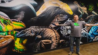 THEY SURPRISED ME WITH THIS INSANE REPTILE MURAL!! Reptile Zoo Build Day#6 | BRIAN BARCZYK