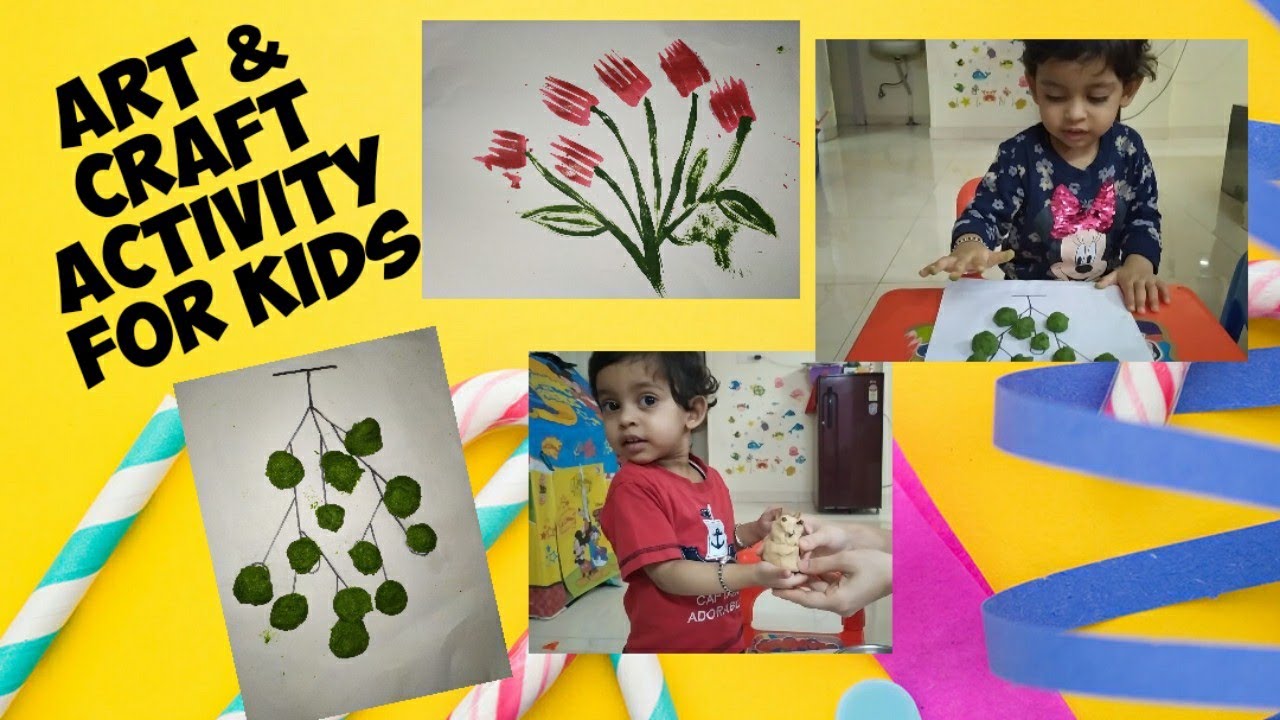 Art & Craft activities for 2 year+ kids Simple and Fun (part 1) YouTube