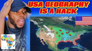 African Guy Reacts to "Why American🇺🇸 geography is insanel OP"