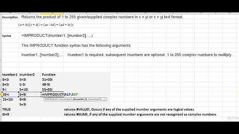improduct function in excel new