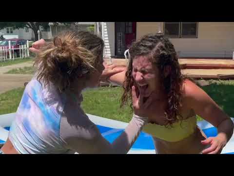 Kate vs Baby | Dunk U Match #BackyardWrestling