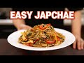 15 Minute Easy Japchae Recipe (Korean Glass Noodles)