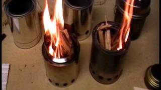 Bushbuddy wood stove demo - YouTube