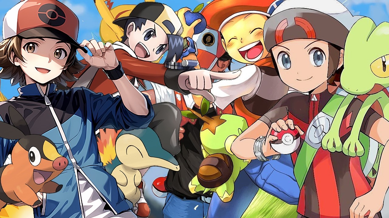 Zerando 5 Jogos do Pokémon (SEM GANHAR EXP) - Fire Red, Heart Gold, Emerald, Diamond & White