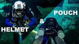 SIDEMOUNT CAVE DIVING EQUIPMENT: My pouch and helmet!