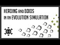 Herding in an artificial life ecosystem evolution simulation  boids algorithm implementation